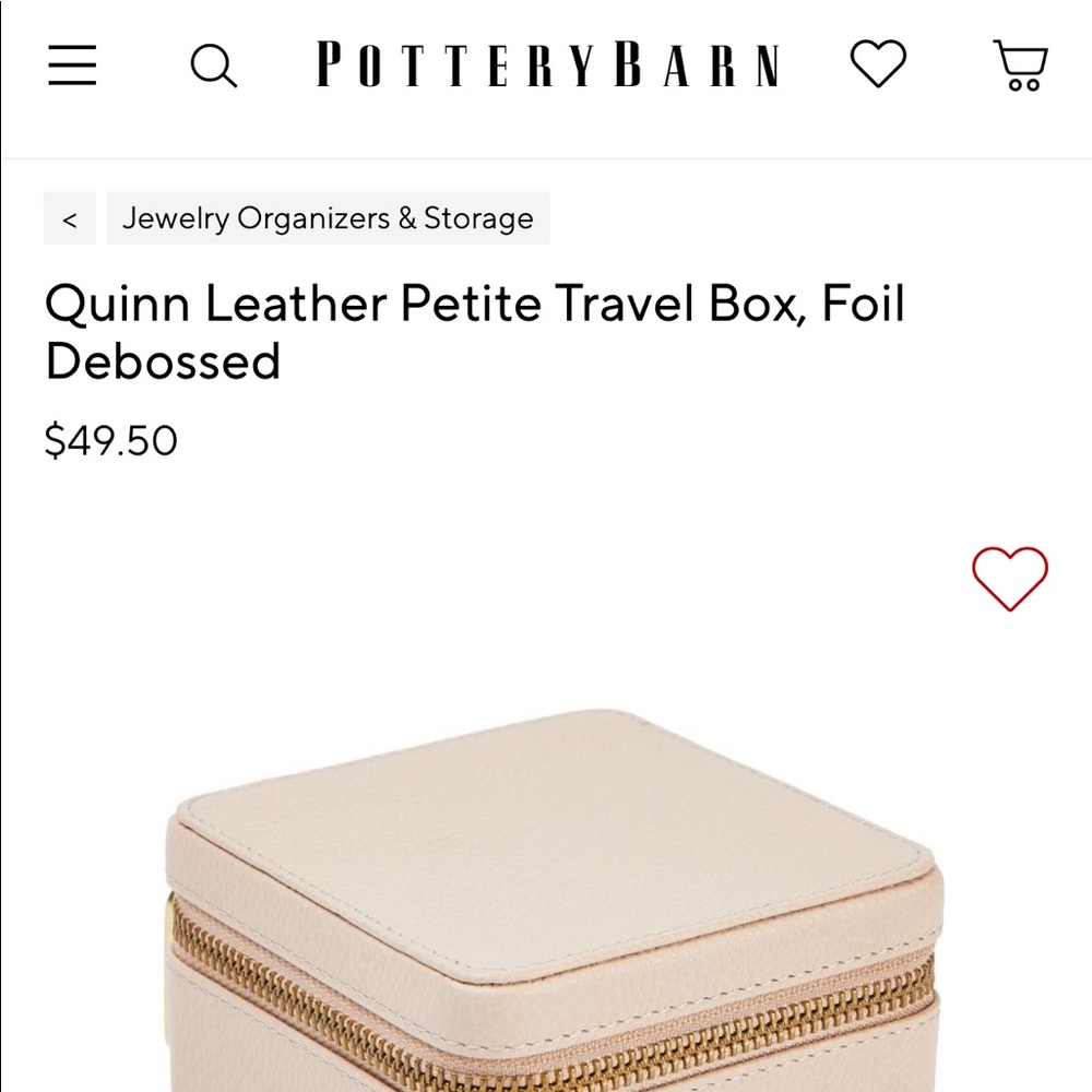 Quinn Leather Petite Travel Box, In Blush